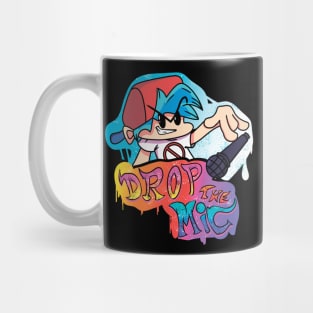 fnf boyfriend drop the mic graffiti Mug